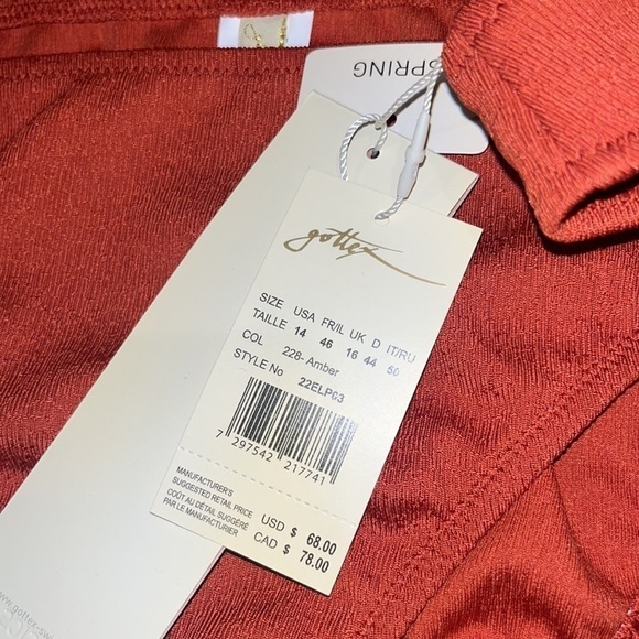 Gottex Classic Elle Mid Rise Classic Bikini Bottom Size 14 NEW - Picture 4 of 4